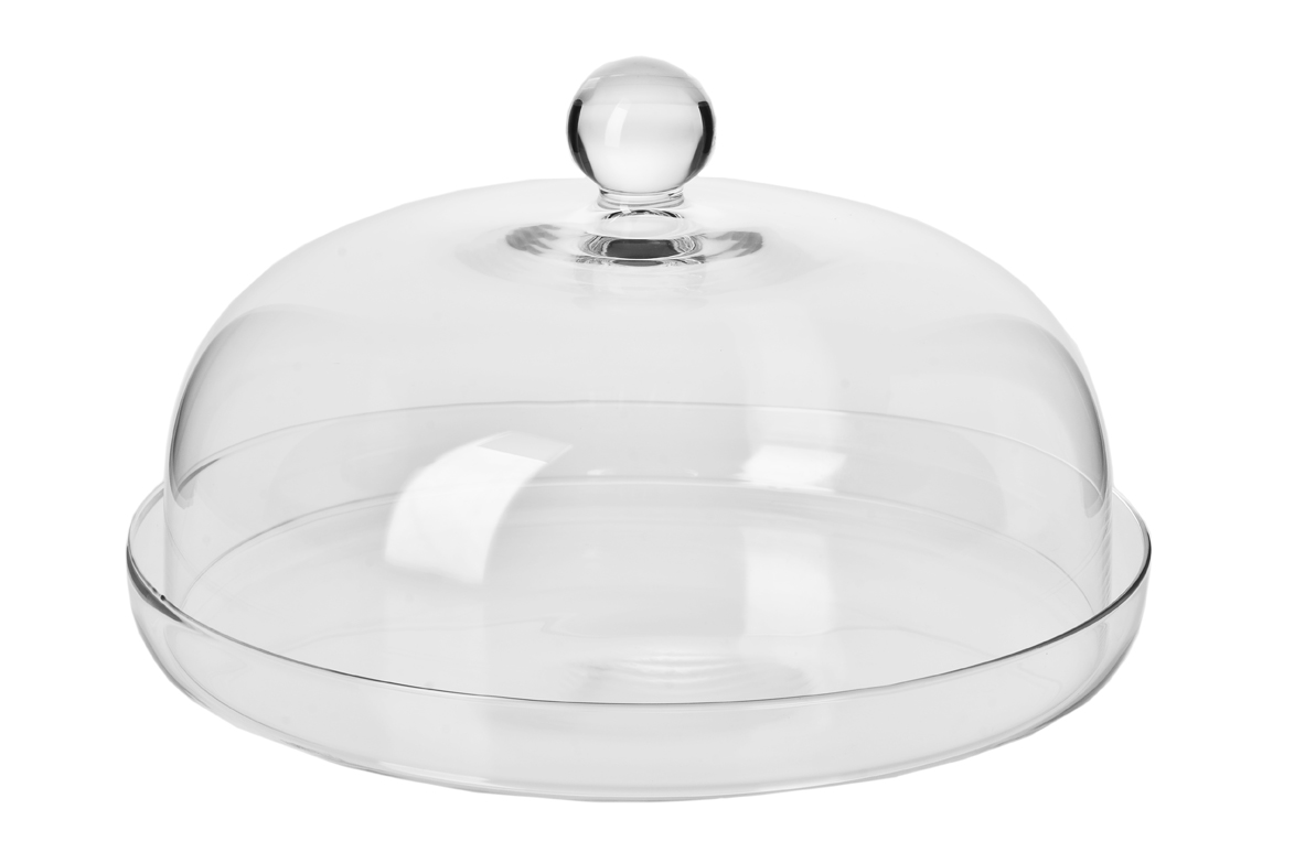 Szklany talerz z kloszem Elite KROSNO Szklany talerz z kloszem Elite KROSNO